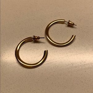 OAK & FORT Medium Gold Loop Earrings